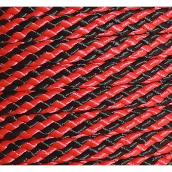 PPM touw 8 mm zwart/rood streep